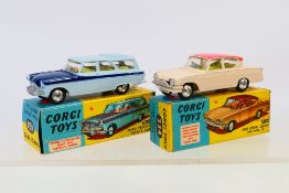 Corgi - 2 x boxed Ford models, a Consul Classic 315 # 234 and a Zephyr Farnham Estate # 424.