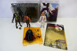 Neca - McFarlane - 3 x carded sets of action figures which have all been opened,