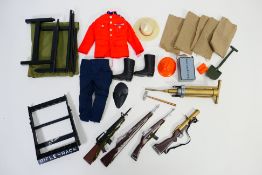 Action Man - Palitoy - A group of unboxed vintage uniforms and accessories including Mountie,