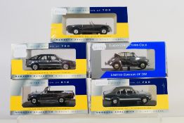 Corgi Vanguards - A group of Collectors Club chrome cars, MGB # VA10708, Triumph Herald # VA07405,