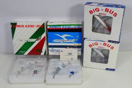 NG - Baby Bus - 4 x diecast 1:400 scale Airbus aircraft models comprising: NG Kuwait Airways