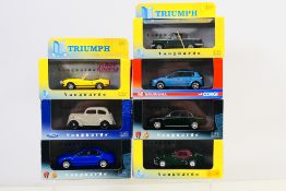 Corgi Vanguards - A group of boxed vehicles including MG ZT # VA09300, Triumph Spitfire # VA06709,