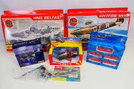 Airfix - Corgi - Others - A mixed lot containing three boxed model kits,