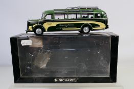Minichamps - A boxed Limited Edition Minichamps 1:43 scale #439360009 Mercedes Benz O 3500 Bus