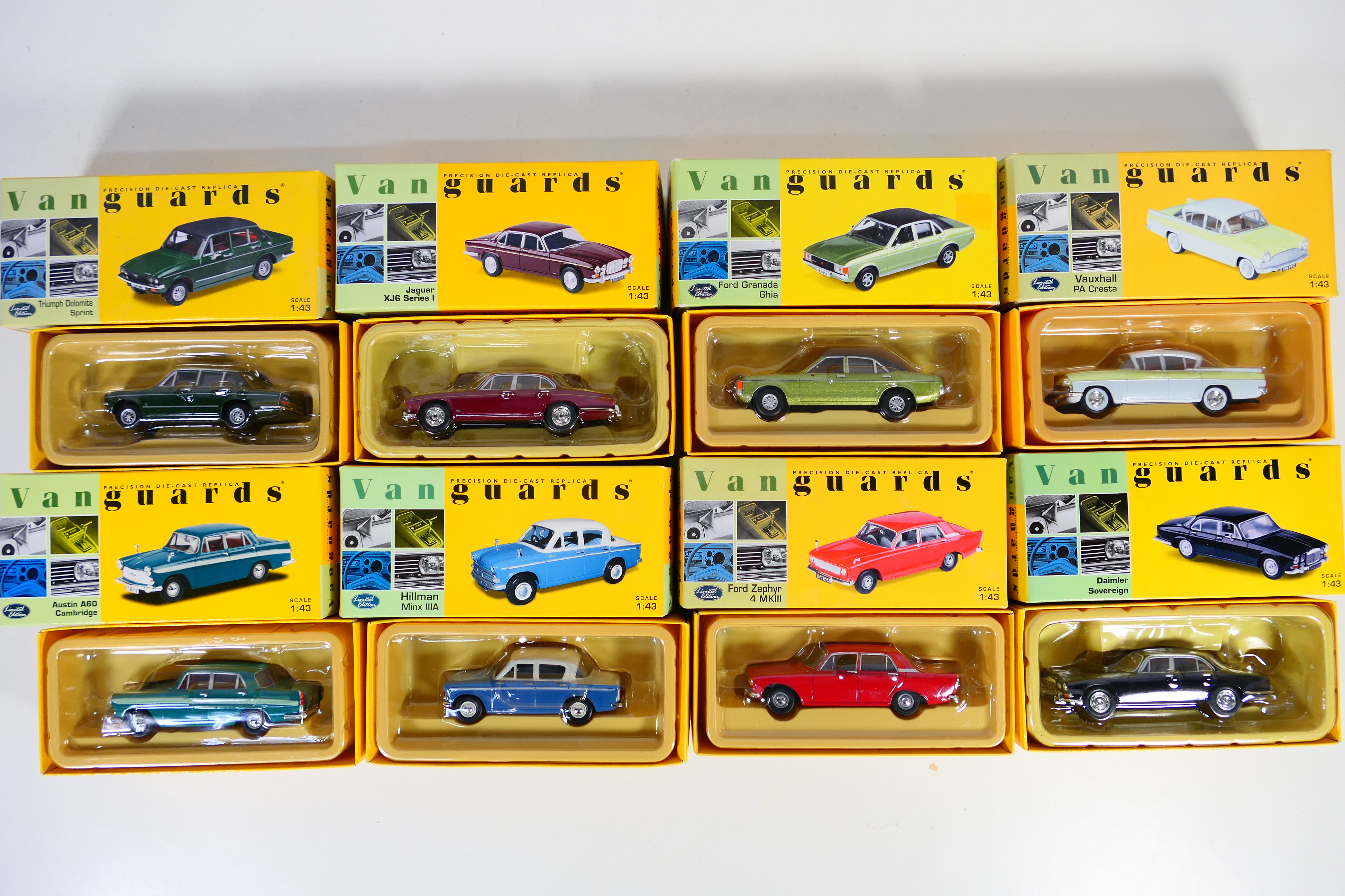 Corgi Vanguards - A collection of cars including Jaguar XJ6 Series 1 # VA08600,