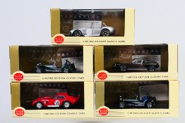 Corgi Vanguards Gold - 5 x limited edition models, Cobra Daytona Coupe, Caterham Super Seven,