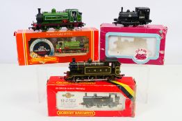 Hornby - Dapol - 3 x boxed OO gauge tank engines, an 0-4-0 Pug in BR back 51241,