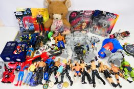 Star Trek - Star Wars - Dr Who - A group of unboxed figures including Captain Picard, Data,
