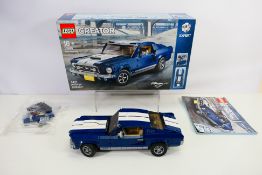 Lego - Lego Technic Ford Mustang #10265 built set, with box and instructions, bags and some spares.