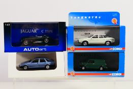 AutoArt - Corgi Vanguards - a group of boxed cars in 1/43 scale including Jaguar C Type # 53501,