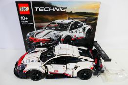 Lego Lego Porsche 911 RSR #42096 built set, with box and instructions, bags and some spares.