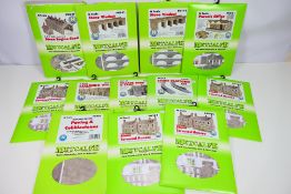 Metcalfe - A collection of card construction kits in N gauge including Stone Terraced Houses #