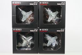 Hogan Wings - 4 x boxed military aircraft models in 1/200 scale including Boeing F/A-18E VFA-27