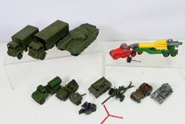Dinky - Crescent - A group of unboxed military vehicles including Foden Army Lorry # 622,