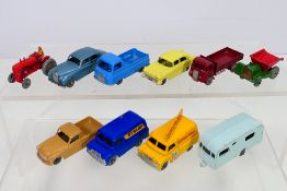 Matchbox - A group of unboxed vehicles including Bedford CA van # 42, Commer Pick Up # 50,