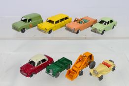 Matchbox - A group of unboxed vehicles including Thames Van # 59, Ford Zodiac Convertible # 39,