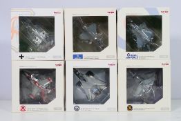 Herpa - 6 x boxed military aircraft in 1/200 scale including Lockheed F-104G Starfighter in