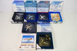 Gemini Jets - 6 x boxed aircraft models in 1/400 scale including a 737-700 in KLM livery,