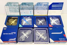 Gemini Jets - 6 x boxed aircraft models in 1/400 scale including a 737-500 in Lufthansa livery,