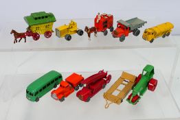 Matchbox - Benbros - A group of unboxed vehicles including Fire Engine # 9, Diesel Roller # 1,