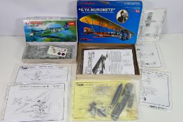 CMK - Academy - Maquette - A group of aircraft model kits in 1/72 scale including a boxed Sikorsky