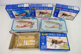 Emhar - Revell - 6 x boxed aircraft model kits in 1/72 scale including Anatra Ansal Da,