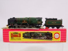 Hornby Dublo - A boxed Hornby Dublo #2235 2-Rail West Country Class 4-6-2 steam locomotive and