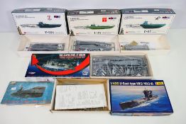 Mirage Hobby - WCM - Heller - Rostov - A group of model kits in 1/400 scale including U-Boat Type