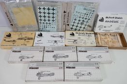 Pegasus Models - Meikraft Models - 9 x boxed and 3 x bagged aircraft model kits in 1/72 scale
