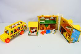 Fisher Price - A vintage Fisher Price Play Family Home with family figures (little peoples) and a