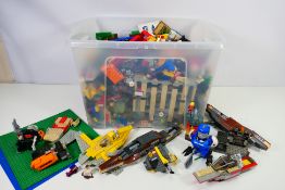 Lego - Star Wars - A quantity of Lego bricks and pieces including some part built Star Wars