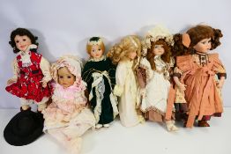 The Hamilton Collection - A group of bisque dolls including a limited edition Tanya Tucker 'Carson'