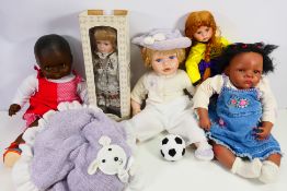Waltraud Hanl - Kelly Rubert - A group of dolls including one by Waltraud Hanl,