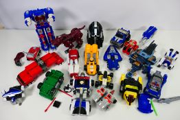 Power Rangers - Zoids - A collection of vehicles including Deluxe Turbo Megazord Truck,