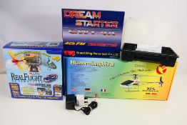 Century - A boxed Century Hummingbird Helicopter with a boxed GWS 4 Channel FM Transmitter and a
