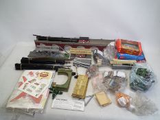 Hornby - Peco - A collection of OO gauge track side accessories including bridge sections, fencing,