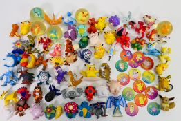 Pokemon - Tomy - A group of Pokemon figures including Geodude, Poliwhirl, Pikachu,