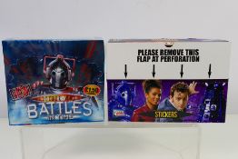 Dr Who - Merlin Stickers - Topps - 2 x factory sealed 2004 dated trade counter top boxes,