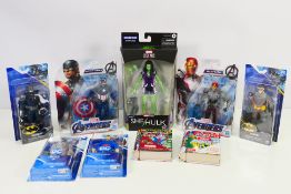 Marvel - DC - Batman - She Hulk - A group of unopened carded figures including Spin Masters Batman,