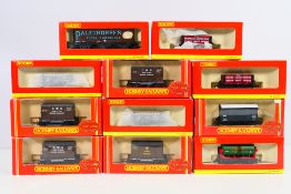 Hornby - 11 x boxed wagons in OO gauge including 2 x South Wales & Cannock Chase 6 plank wagons #