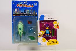 Futurama - The Simpsons - An unopened year 2000 Futurama Planet Express Set # CM0041 and a Bartman