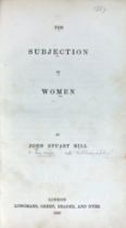 MILL, J.S. (& H. TAYLOR HARDY). The Subjection of Women. Lond., Longmans, Green