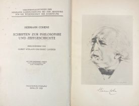COHEN, H. Schriften zur Philosophie und Zeitgeschichte. Hrsg. v. A. Görland und