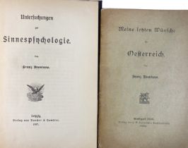 BRENTANO, F. Meine letzten Wünsche für Oesterreich. Stuttg., 1895. Owrps. (Spine partly