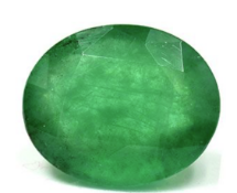 Green Emerald Oval Shape EyeClean Clarity 2.55 Carat - EDR Certificate