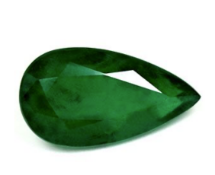 Green Pear Emerald Shape EyeClean Clarity 4.90 Carat - EDR Certificate