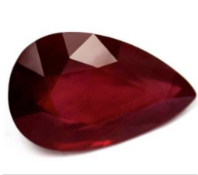 Red Ruby Pear Shape EyeClean Clarity 5.01 Carat - EDR Certificate