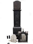 A George III oak cased longcase clock, with associated silvered dial signed William Avenell, Portsea