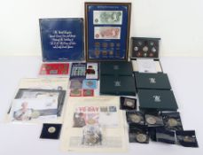 Various modern issue coins