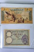 A good folder of banknotes including France, Algeria, Austria